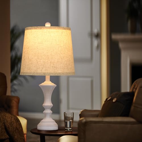 ROTTOGOON Retro Table Lamps Set of 2 Nightstand Lamp for Bedroom Vintage Rustic Table Lamps for Living Room Traditional Nightstand Bedside Lamps Bulb NOT Included - color: Antique Grey