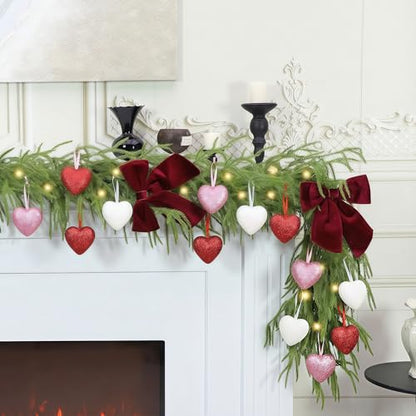 HipTree 9ft Pre-Lit Real Touch Norfolk Christmas Garland with Lights - size: 9ft