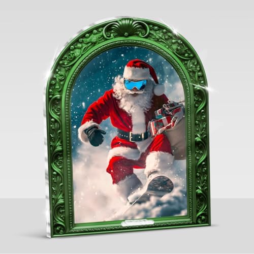 Vintage Framed Santa Christmas Sign Table Decorations - color: SANTA09