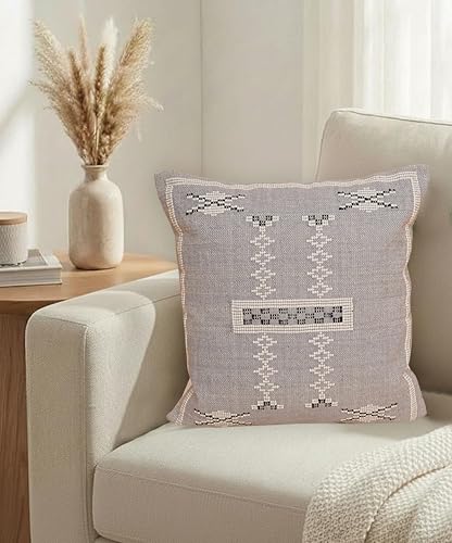 Indian Cotton Cushion Cover Sabra Kilim Pillow Cover Designer Decorative Sofa 18x18 Inche Handwoven Cushion Case for Farmhouse Home Decor Spring Decorative Pillow (Pattern 11) - color: Pattern 11