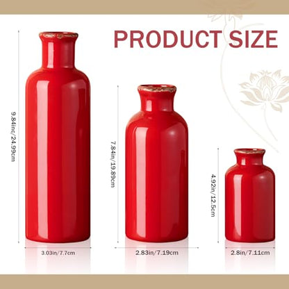 5 Pcs Coffee Table Decor Set, Red - color: Red