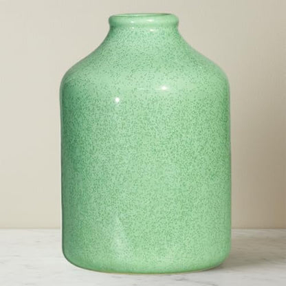 Sunddo Green Ceramic Flower Vase, 8 Inch - color: Green, size: 8 inch