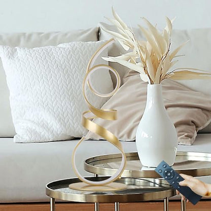 20W 2700LM 3 Colors Dimmable with Remote LED Art Table Lamp 21.6 Inch Height with Touch Switch for Living Room,Bedroom(Gold) - color: Gold