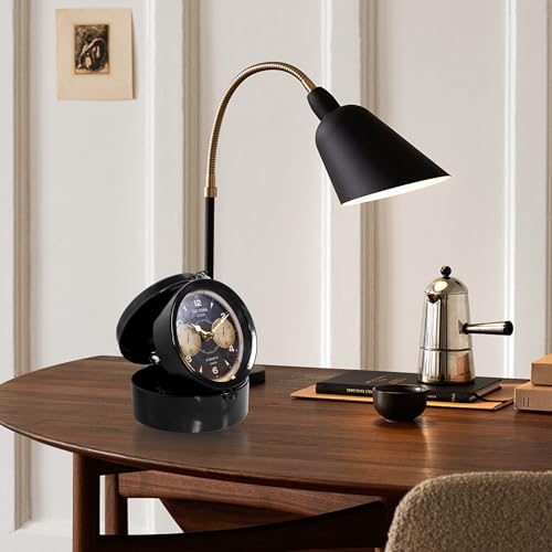 Vintage Jewel Box Table Clock, Black