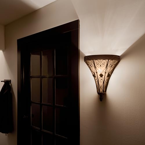 Kichler Marchesa 14.75" 1-Light Wall Sconce Light, Terrene Bronze