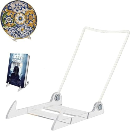 KINGDOM SOLUTIONS - 6.25" White Acrylic Display Stand Made in USA - 48 Pack - color: Acrylic White, size: 6.25" (48-pack)