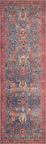 Loloi Loren Blue/Red 7'-6" x 9'-6" Area Rug - color: Blue / Red, size: 7'6" x 9'6" (Rectangular)