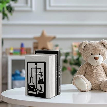Peacoblue 5.3"x4.3"x7.9" Metal Bookends, Heavy Duty Book Ends for Shelves - style: Sunflowers