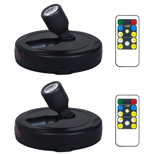 Battery Operated LED Spotlight, Indoor Picture Plant Spot Lights - color: Black