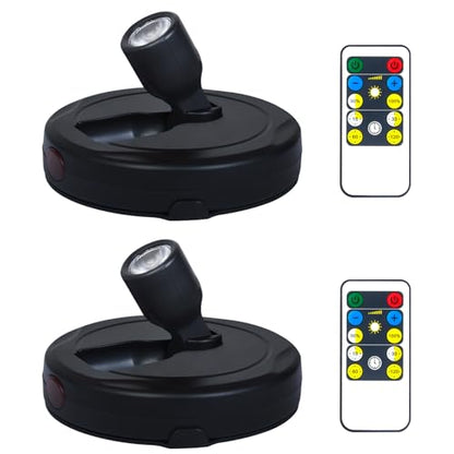 Battery Operated LED Spotlight, Indoor Picture Plant Spot Lights - color: Black