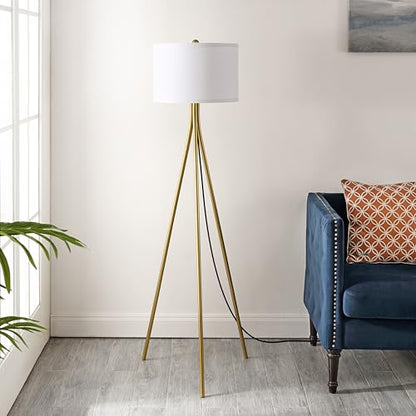 SAFAVIEH Home Collection Galilea Gold 61-inch Tripod Floor Lamp (LED Bulb Included)
