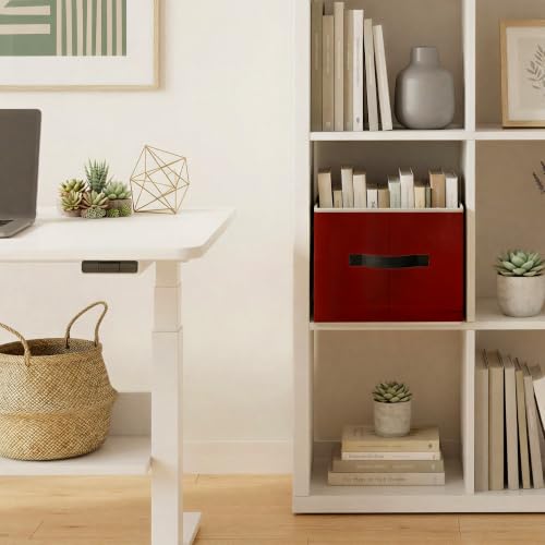Trendy Retro Red and Leopard Print Storage Basket Organizer - color: Red and Leopard