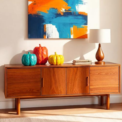 AceOrbit 3pcs Fall Pumpkin Decor Modern Fall Decor Resin Pumpkins - style: Pumpkin