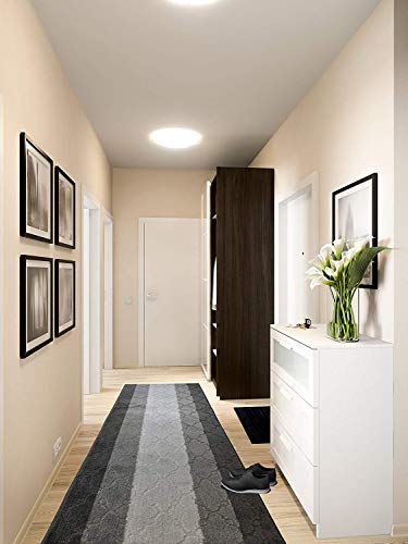 3 Ft Grey Entryway Kitchen Bath Rug Mat, Non Slip Washable, Soft - color: Anthracite Trellis, size: 2'2" x 3' (Rectangular)
