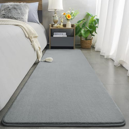 Amearea Modern Soft Hallway Runner Rug, 2x6 Feet Grey Washable Runner Rugs - color: Grey, size: 2' x 6' (Runner)