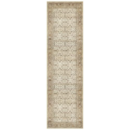 SIILOOM 2x7 Washable Runner Rug, Non Slip Soft Area Rug for Hallway Kitchen - color: Beige/Brown, size: 2' x 7' (Runner)