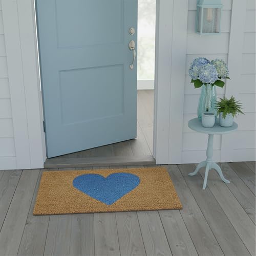 Calloway Mills Madison Heart Doormat (Blue, 17" x 29") - color: Blue, size: 1'5" x 2'5" (Rectangular)
