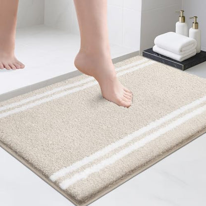 PURRUGS Bathroom Rug, Bath Mat, 20" x 30", Beige - color: Beige, size: 20" X 30"