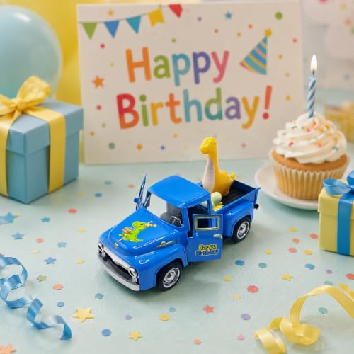 Dinosaur Birthday Pickup Truck - Dino Birthday Party Decorations - color: Blue-dinosaur