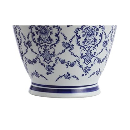 JONATHAN Y Juliana 26.25" Chinoiserie Ceramic Urn Table Lamp, Blue/White