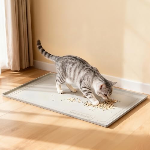 Under Sink Mat 22 X 19, Waterproof Silicone Cabinet Kitchen Liner, Beige - color: Beige, size: 19"W x 22"L