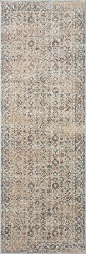 Loloi Angela Rose Blake Beige/Denim 2'-0" x 3'-0" Accent Rug - color: Beige / Denim, size: 2' x 3' (Rectangular)
