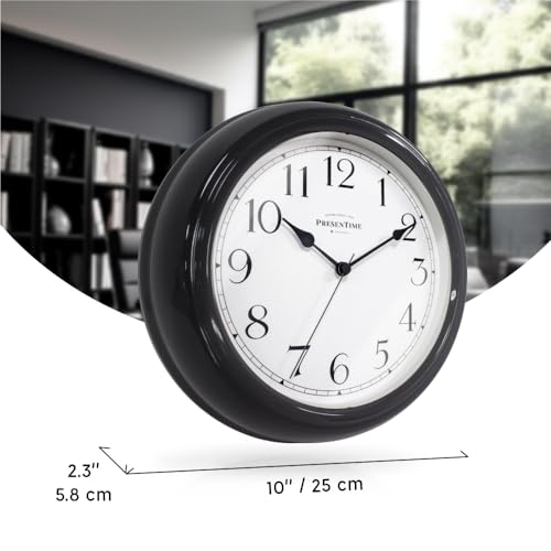 Presentime Chic Home Collection 10" Molly Clock - color: Black