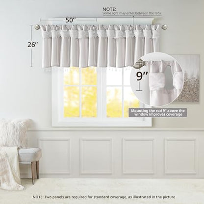 Madison Park Faux Silk Valances for Windows with Beads, 50x26 Silver - color: Silver, size: 50"W x 26"L (Pack of 1), style: Valance
