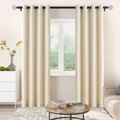TONIAL Black Translucent Replacement Finials for 3/4 Inch Curtain Rod - color: Black