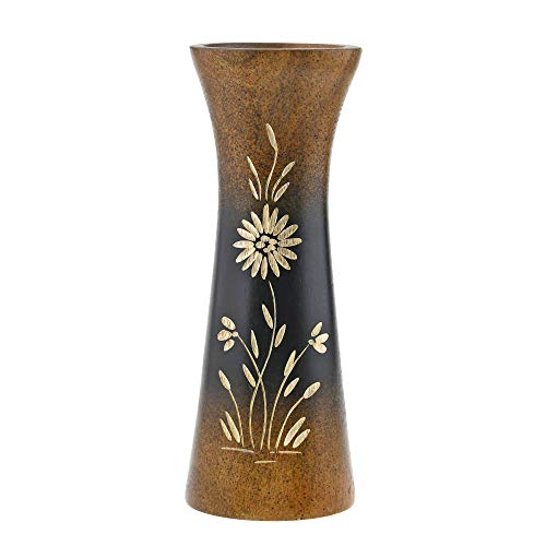 Aeravida Natural Flower Mango Tree Wood Flower Table Floor Vase, 8 inch | Modern Farmhouse Home Décor | Living Room Home Decoration - size: 8 inches tall, 3 wide, 2.5 diameter (inside)