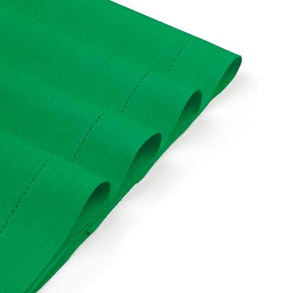 D'Moksha Homes Linen Placemats Set of 4 - Classic Hemstitch Kelly Green Placemats 14 x 19 Inch - 100% Pure Linen Table Mats - Handcrafted and Machine Washable - color: Kelly Green, size: Set of 4 (14 X 19 Inch)