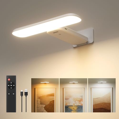 Picture Lights for Wall Rechargeable, Picture Frame Lights, Dartboard light - color: White, size: 1 PACK