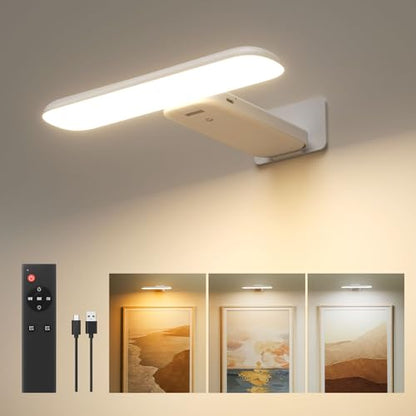 Picture Lights for Wall Rechargeable, Picture Frame Lights, Dartboard light - color: White, size: 1 PACK