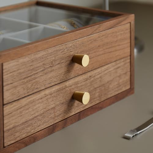 Black Walnut Jewelry Organizer, 2 Layer - size: 2 Layer