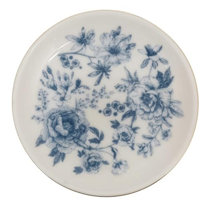 Sweet Water Decor Blue Delft Jewelry Dish Tray - Ceramic Ring Dish for Bridal Shower, Wedding, and Home Decor - Elegant Jewelry Holder & Organizer for Women - style: Blue Delft