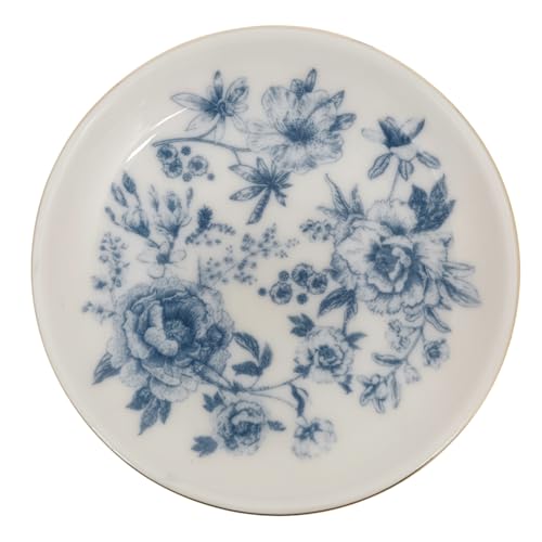 Sweet Water Decor Blue Delft Jewelry Dish Tray - Ceramic Ring Dish for Bridal Shower, Wedding, and Home Decor - Elegant Jewelry Holder & Organizer for Women - style: Blue Delft
