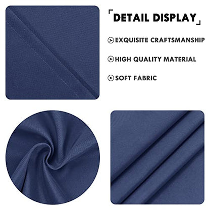 JIUZHEN Navy Blue Valance Curtains for Window 1 Panel, 52 x 18 Inches - color: Navy Blue, size: 52"W x 18"L (Pack of 1)