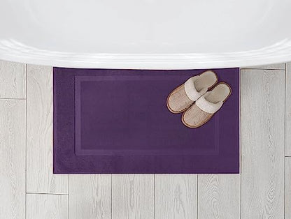 Utopia Towels Cotton Bath Mat, 21x34 in, 2 Pack, Plum - color: Plum, size: 2 Bath Mats