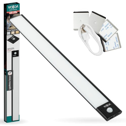 Motion Sensor Under Cabinet Light, LED Closet Light, 15.75 in Black - color: Black, size: Medium - 15.75in