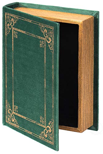 Vintiquewise Decorative Vintage Book Shaped Trinket Storage Box- Green - color: Green