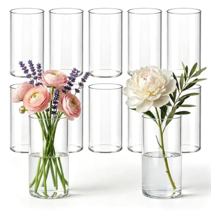 12Pcs Borosilicate Glass Vases for Centerpieces.