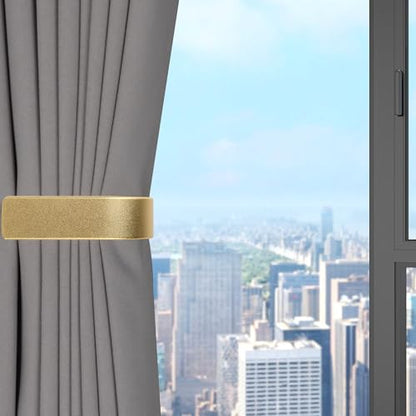 Groleca 2 Pack Curtain Holdbacks Curtain Tiebacks Wall Mount, Gold - color: Gold
