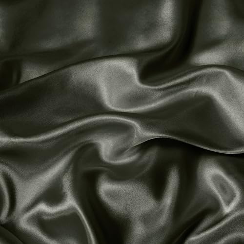 Vonty Dark Grey Satin Throw Blanket 60x80In, Cooling Silky Wrinkle-Free - color: Dark Grey, size: 60" x 80"