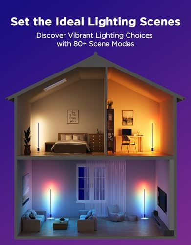 Govee Floor Lamp 2, RGBIC Smart Floor Lamp for Living Room, Bedroom - color: Blue