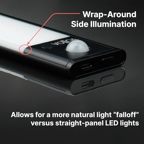 Motion Sensor Under Cabinet Light, LED Closet Light, 9.17 in Black - color: Black, size: Small - 9.17in