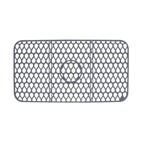 NICE DAY Sink Mat, Sink Protectors for Kitchen Sink By Better Housewares Wok Stand Strong Adsorption And Skid Resistance PVC Free Silicone Sink Mat (Extra Large: 26"x14") - size: 26" x 14"