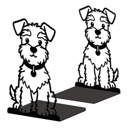 Peacoblue 5.3"x4.3"x7.9" Metal Bookends, Heavy Duty Book Ends for Shelves - style: Cute Shanari Dog