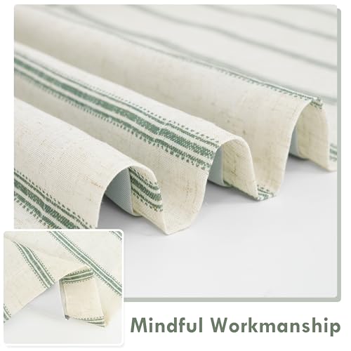 DriftAway Farmhouse Stripe Blackout Curtains, Grommet, W52xL90, Loden Green - color: G Loden Green Stripe, size: 52"W x 90"L (Pack of 2)
