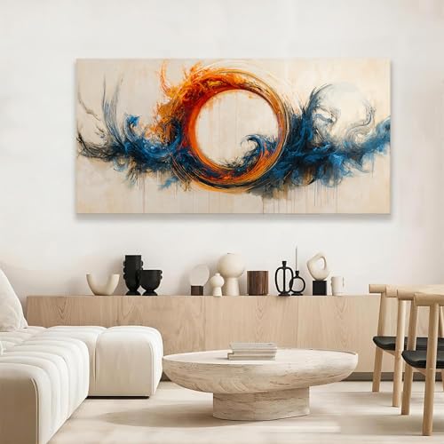 Large Wall Art Prints 29"x58" Abstract Red Blue Wall Art For Living Room - color: IU1E, size: 58"L x 29"W