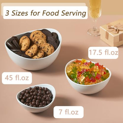 LYEOBOH 3 Tier Serving Bowls Set Serving Dishes with Stand for Entertaining - color: Black, style: Oval bowls